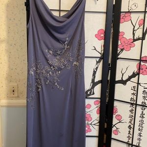 Gently used evening gown, needs dry cleaning few spots at bottom